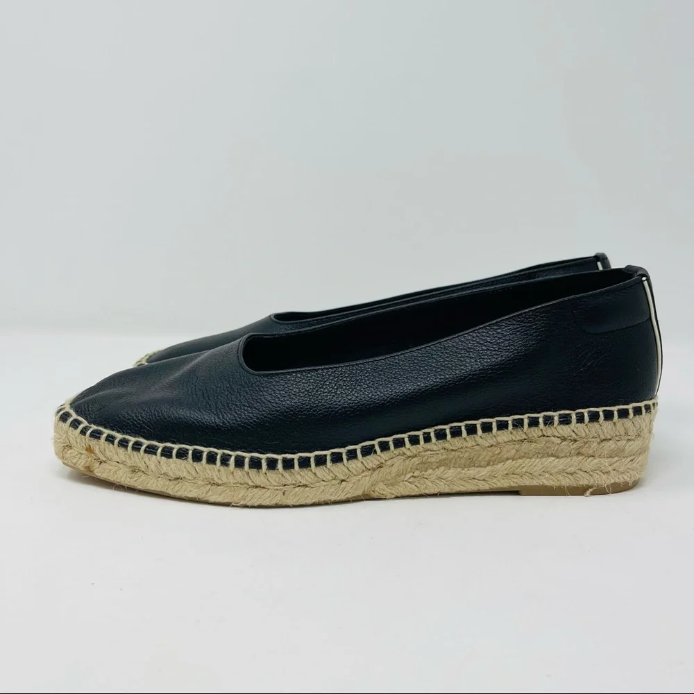 EVERLANE LEATHER ESPADRILLE WEDGE SHOES - Picture 6 of 11